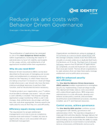 Reduce risk and costs with Behavior Driven Governance