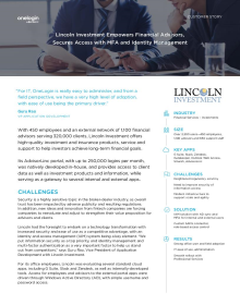 Lincoln Investment Empowers Financial Advisors, Secures Access with MFA and Identity Management